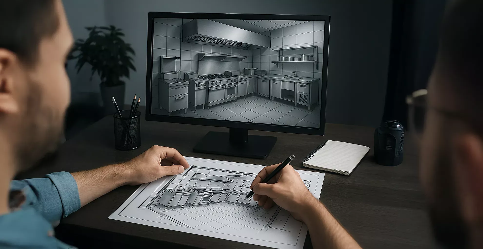 Naše firma se specializuje na projektování kuchyňských provozů – přesně pro daný prostor a potřeby zákazníka.