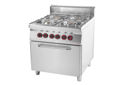 Plynový sporák s el. troubou horkovzdušnou REDFOXSPT 90/80 21 G - Sporák plynový s troubou 2/1